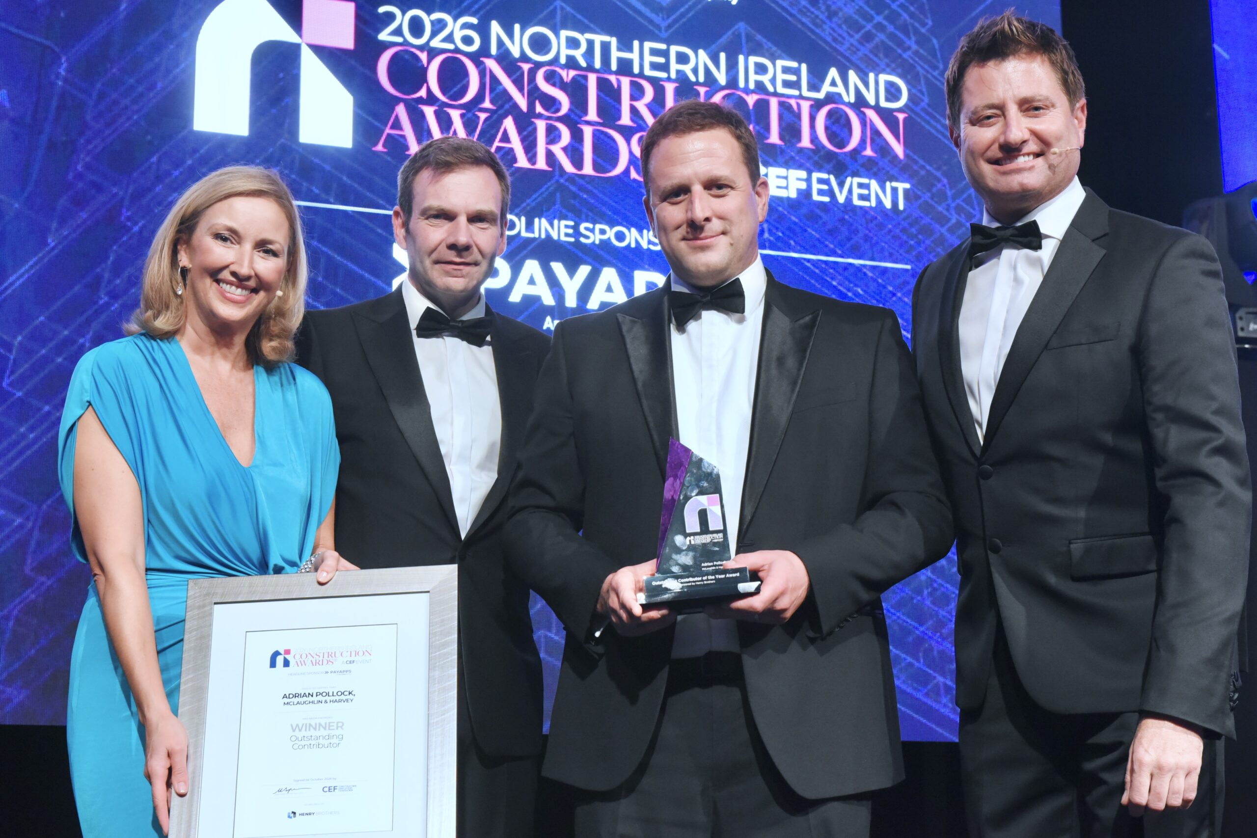 Featured Image for Adrian Pollock named ‘Outstanding Contributor’ at Northern Ireland Construction Awards